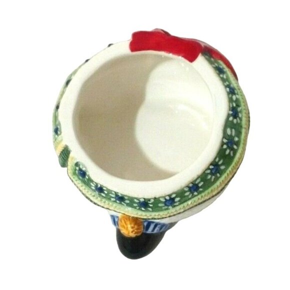 Vtg 2000s Fitz and Floyd Classics Snowman Jamboree Sugar and Creamer with Spoon - Picture 4 of 12